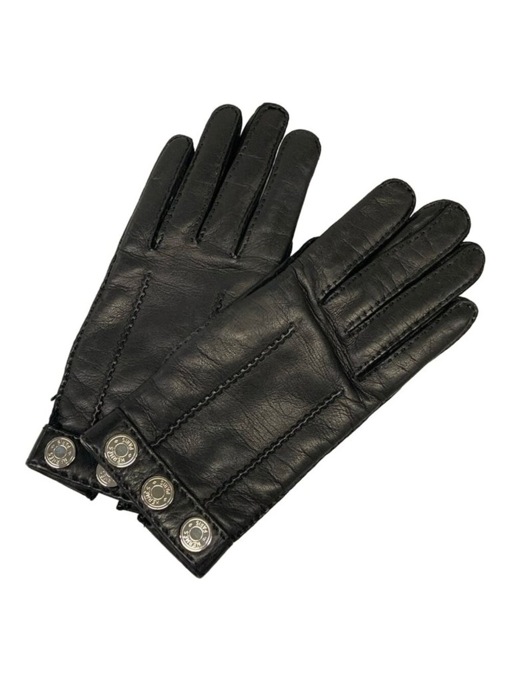 Hermes Gloves Black Leather